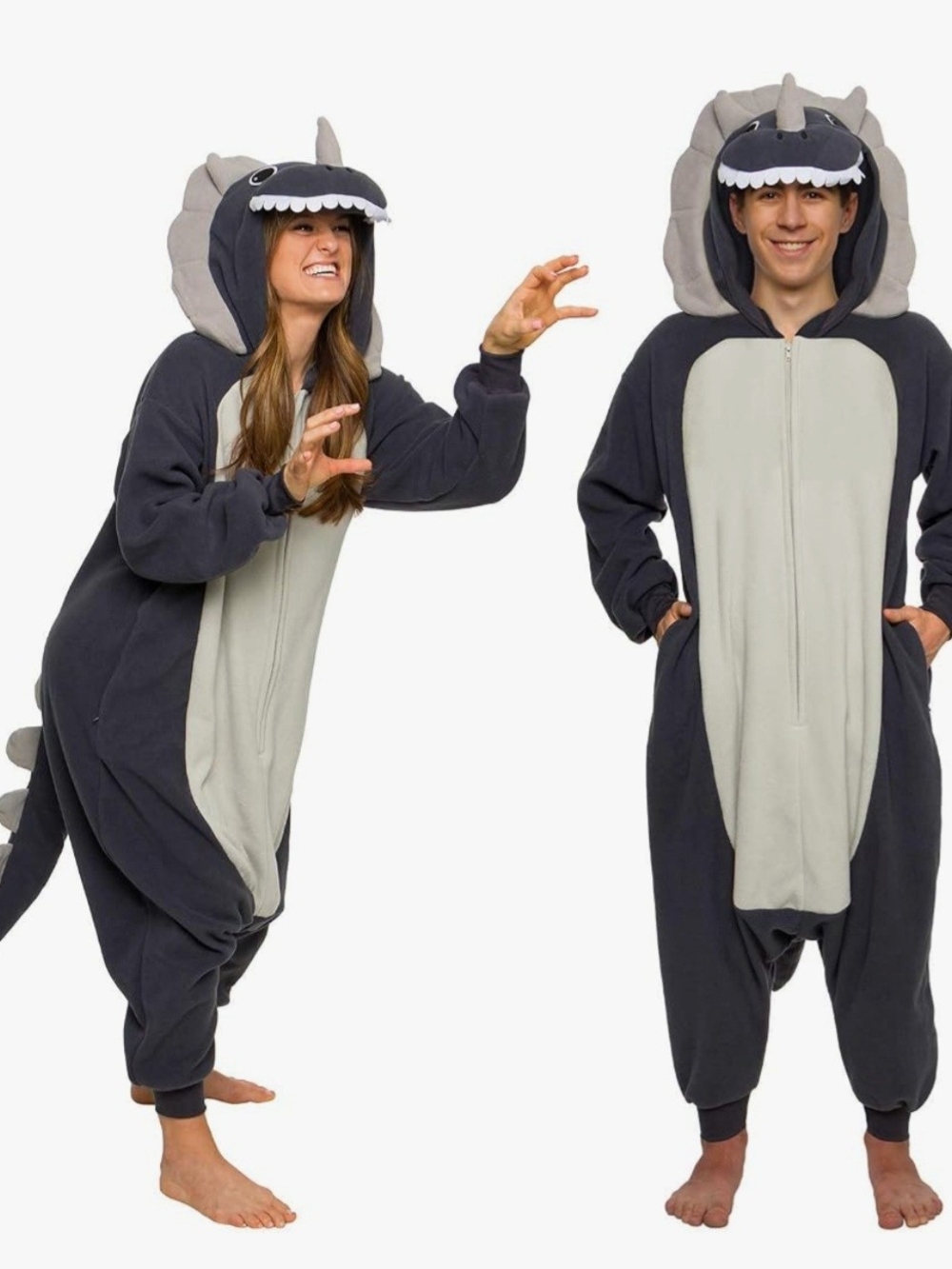 Unbranded Men's Dark Gray Shark Onesie Costume
